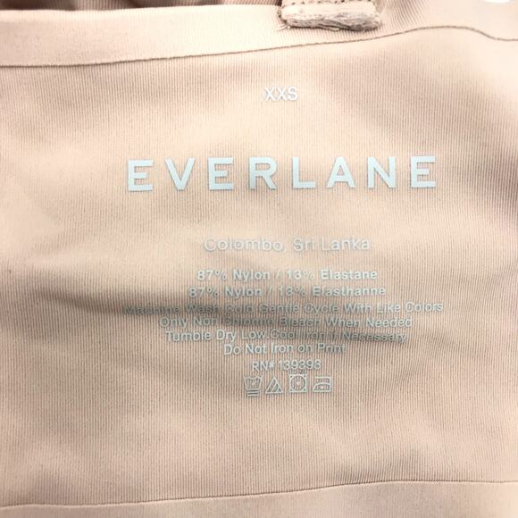 Everlane The ReNew Bra XXS V-Neck Stretch Wirefree Unpadded Light Tan NWT - Picture 5 of 5